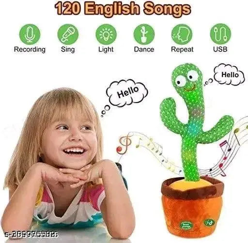 Krishiv Rechargeable Dancing Cactus Talking Baby Toys for Kids